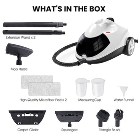Sweepcent Steam Cleaner UL499 safety with auto shut-off and child-lock.