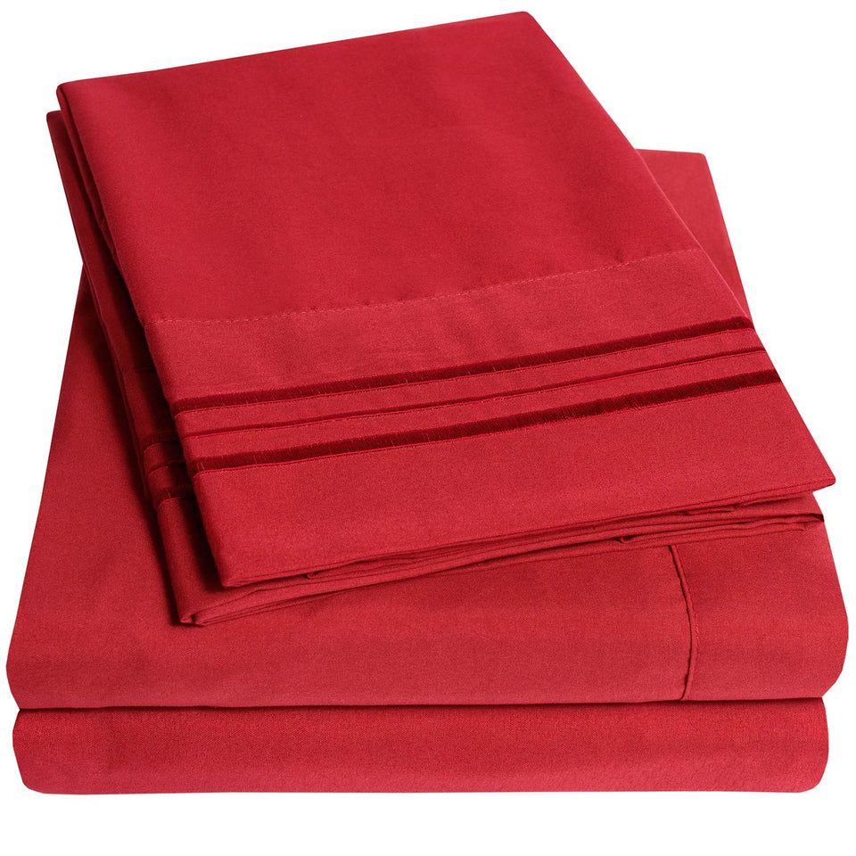 Sweet Home Collection 1500 Supreme fitted sheet with straps keeps sheets secure.