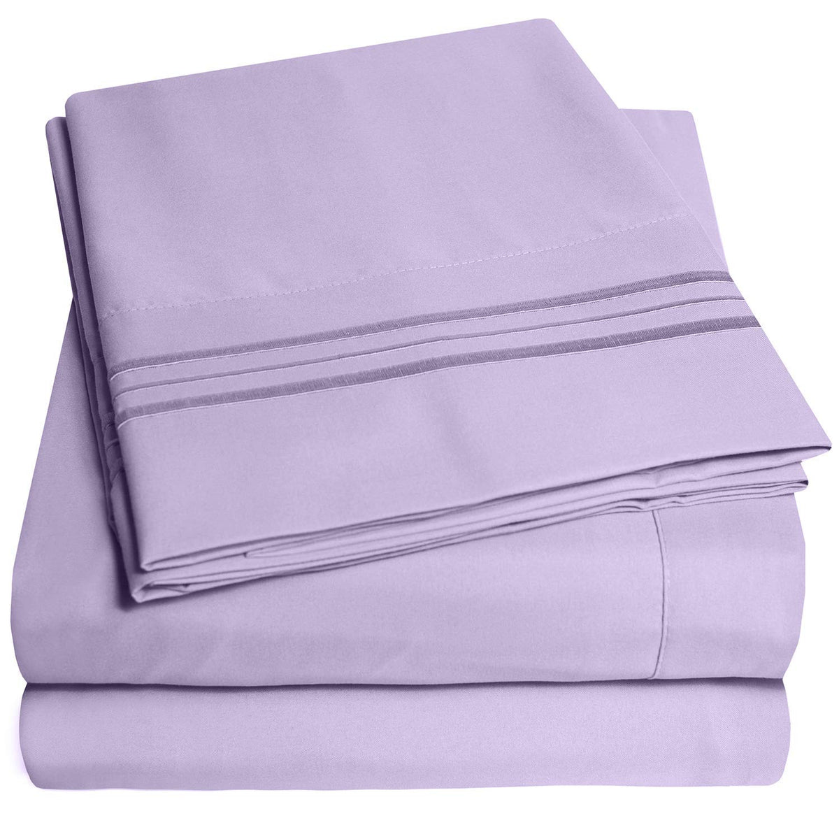 Sweet Home Collection 1500 Supreme queen flat lavender sheet for luxurious sleep.