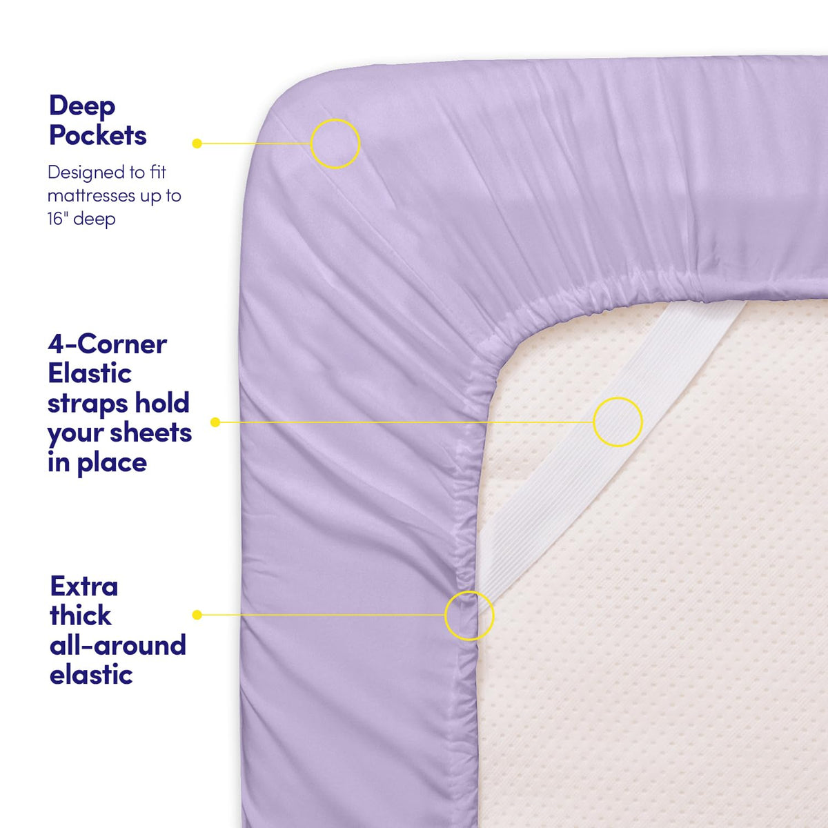Sweet Home Collection 1500 Supreme ultra-soft microfiber fabric for year-round comfort.