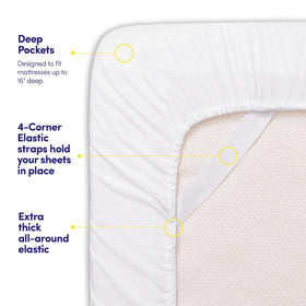 Sweet Home Collection 1500 Twin Sheet Set pillowcases showcase triple-line embroidery for subtle luxury.