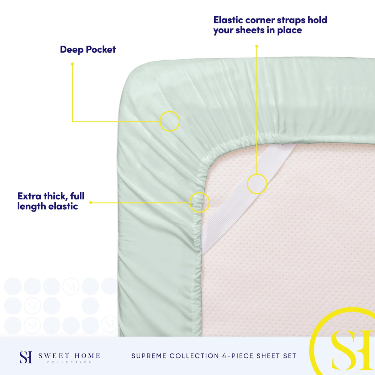 Close-up texture of brushed microfiber from Sweet Home Collection sheets.