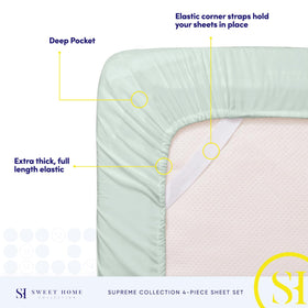 Close-up texture of brushed microfiber from Sweet Home Collection sheets.