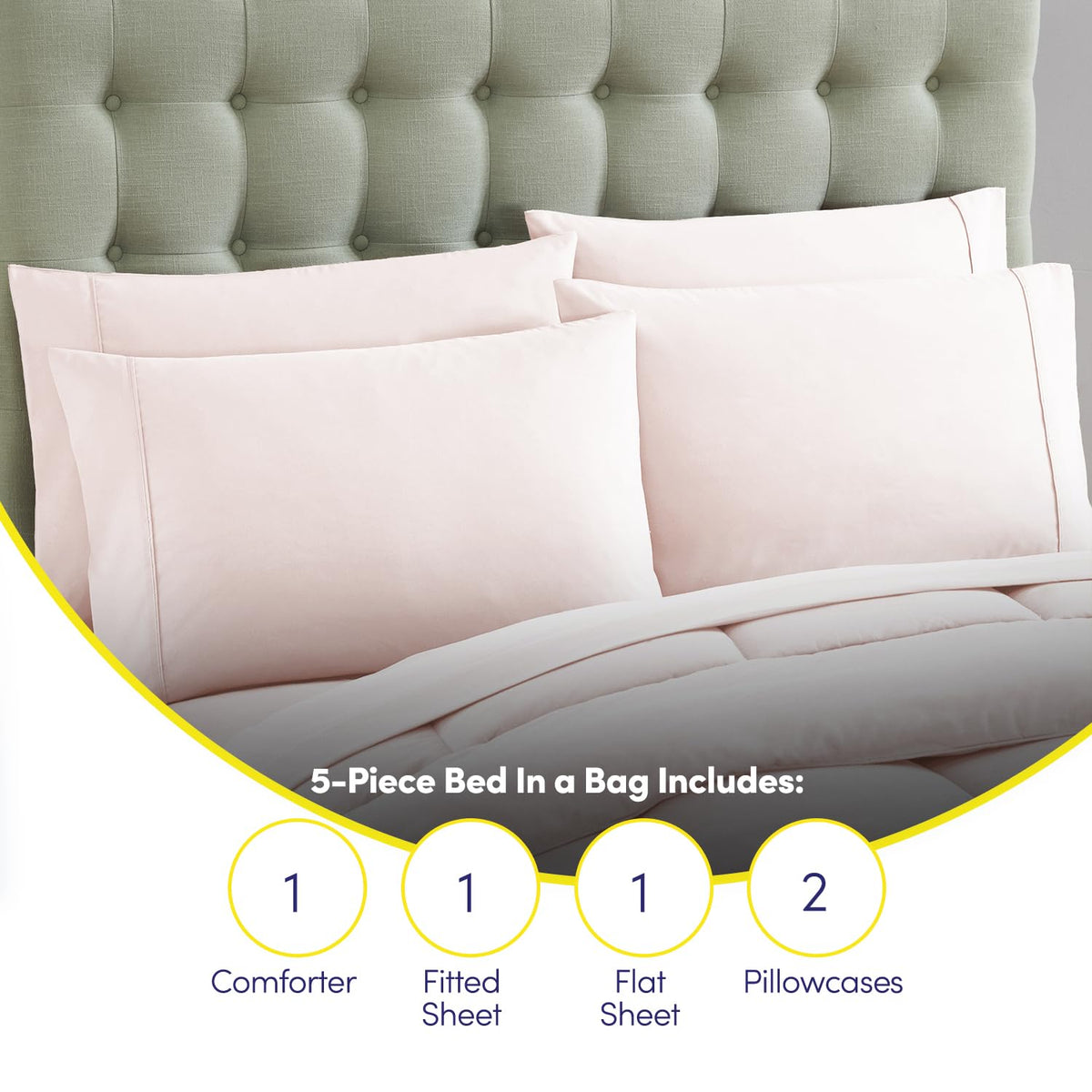 All-season bedding from Sweet Home Collection offering soft, wrinkle-resistant comfort