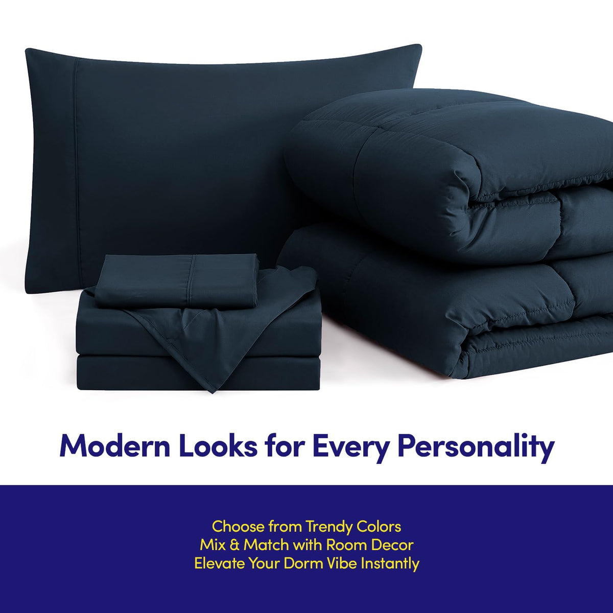 Sweet Home Collection twin-xl fitted sheet ensures a snug dorm bed