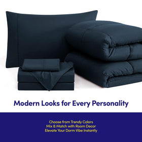 Sweet Home Collection twin-xl fitted sheet ensures a snug dorm bed