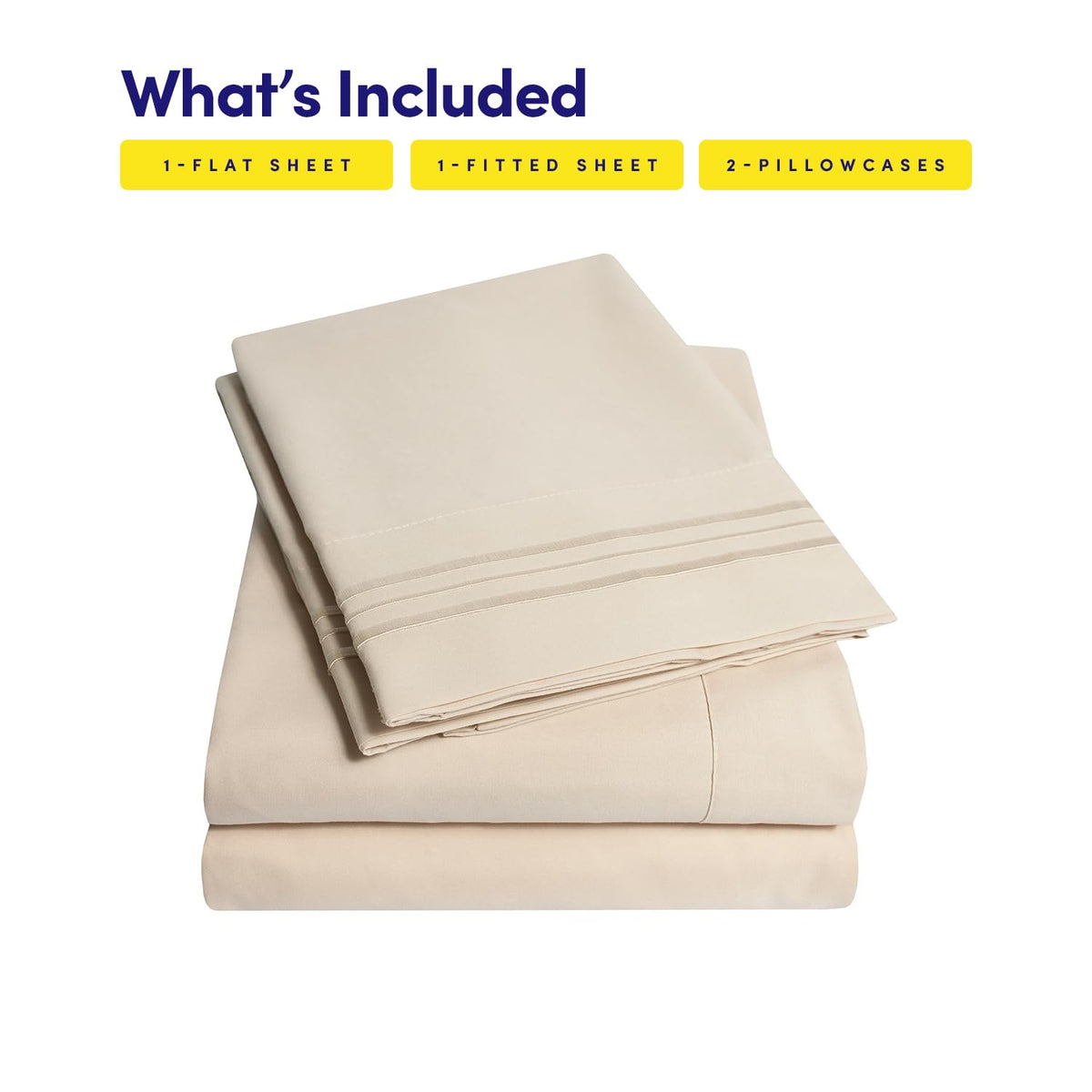 Deep-pocket sheet fits mattresses up to 16 inches for secure sleep.