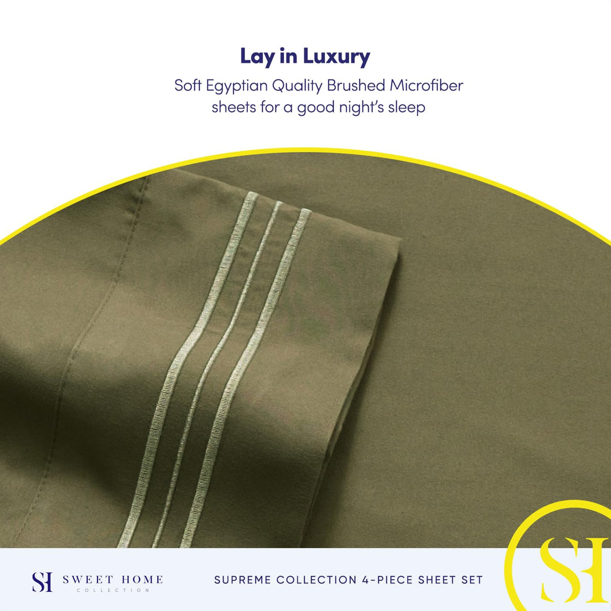 Sweet Home Collection built-in corner straps secure sheets during the night.