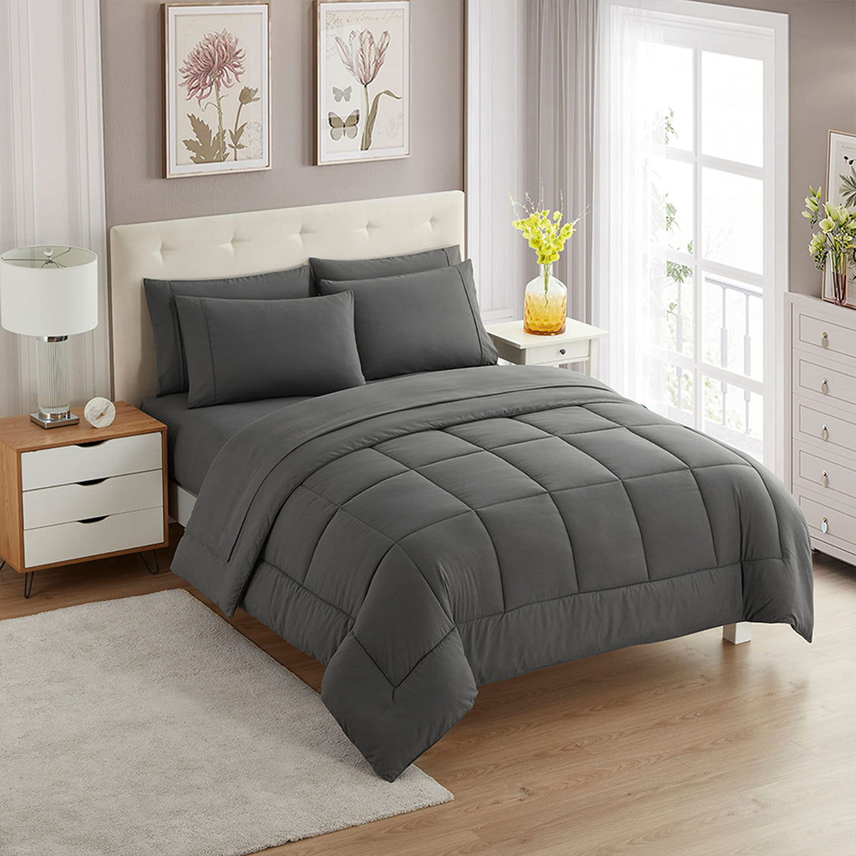 Sweet Home Collection comforter set with soft texture for cozy all-season warmth.