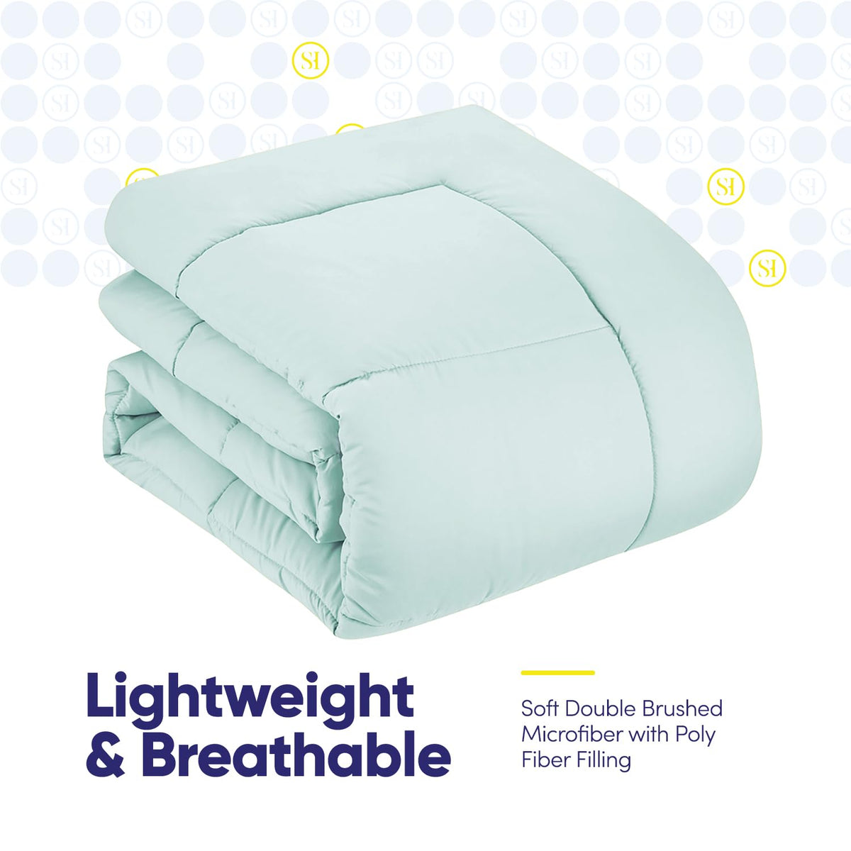 Sweet Home Collection easy care bedding is machine washable and fade resistant for longevity.