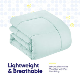 Sweet Home Collection easy care bedding is machine washable and fade resistant for longevity.