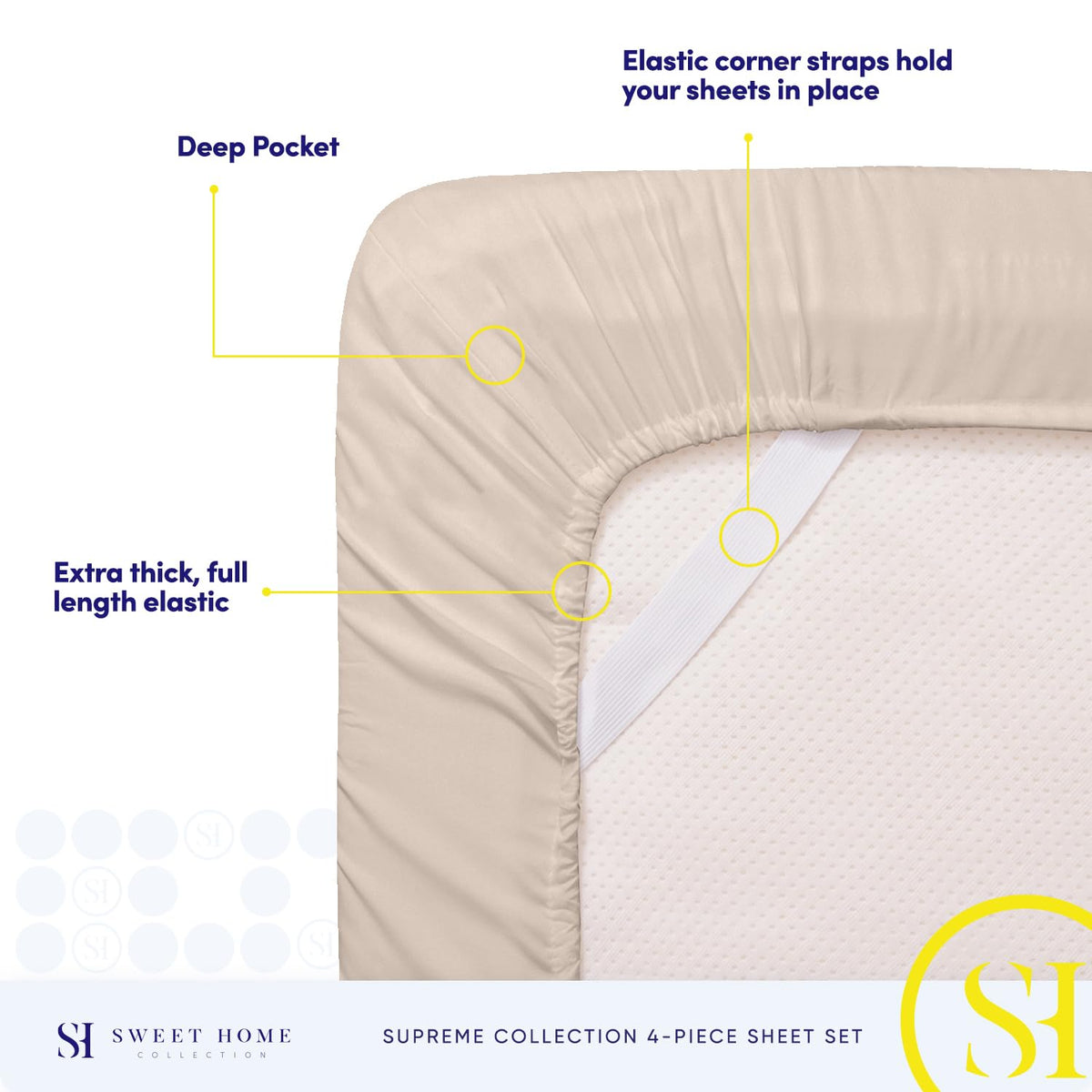 King-size sheet set shown with two pillowcases for a complete bed setup.