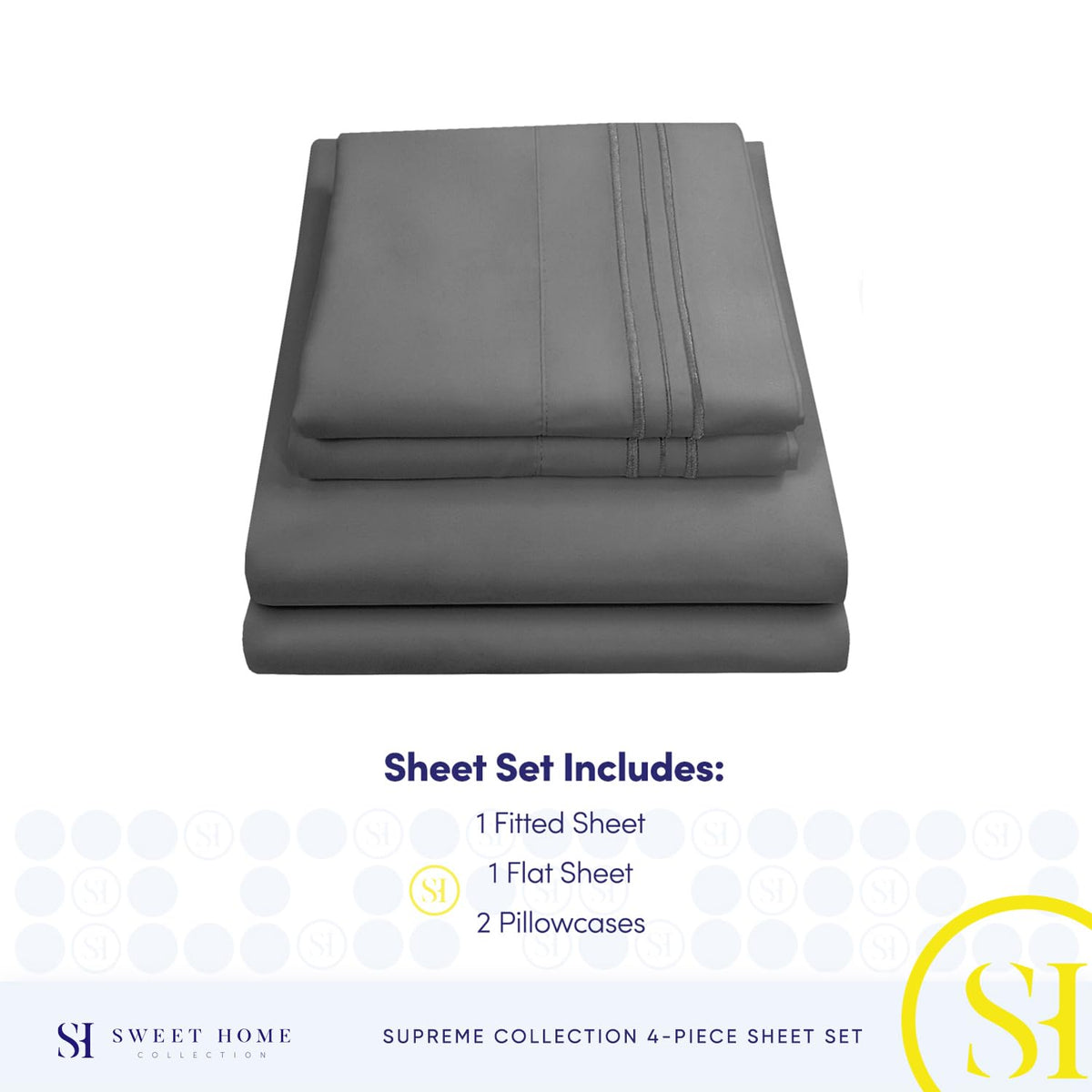 Deep-pocket king sheets demonstrating snug fit and thick elastic.