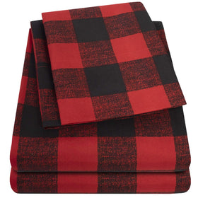 Sweet Home Collection queen fitted sheet with built-in elastic corner straps.