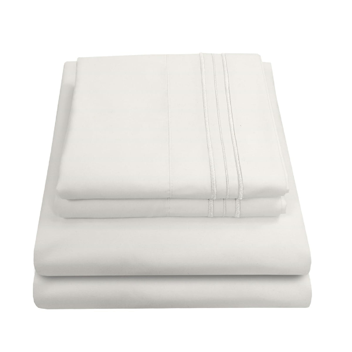 Sweet Home Collection queen ivory sheets provide luxurious comfort for peaceful nights.
