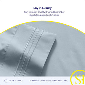 Sweet Home Collection queen sheets set includes two pillowcases.