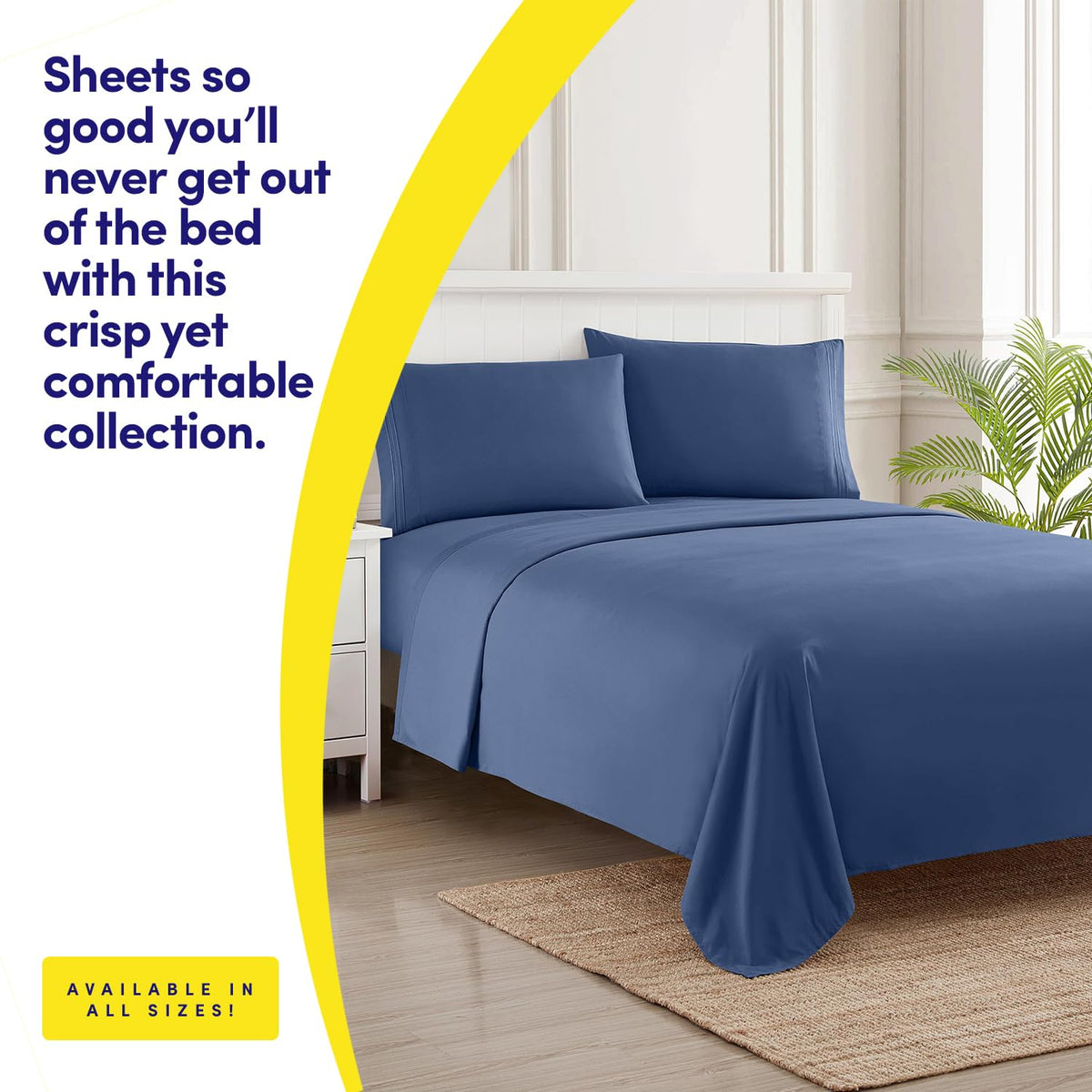Sweet Home Collection RV Short Queen Sheets with stay-in-place straps securing the fitted sheet