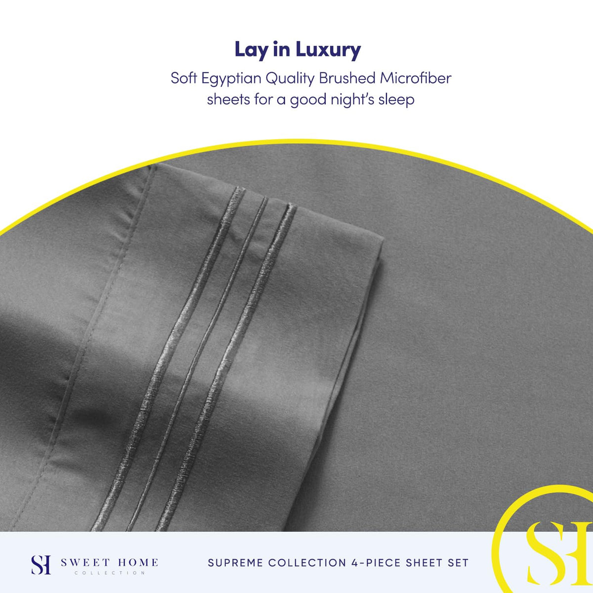 Sweet Home Collection secure corner design reduces sheet movement for uninterrupted rest.