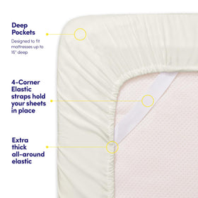 Sweet Home Collection wrinkle-resistant finish keeps bed linens looking fresh.