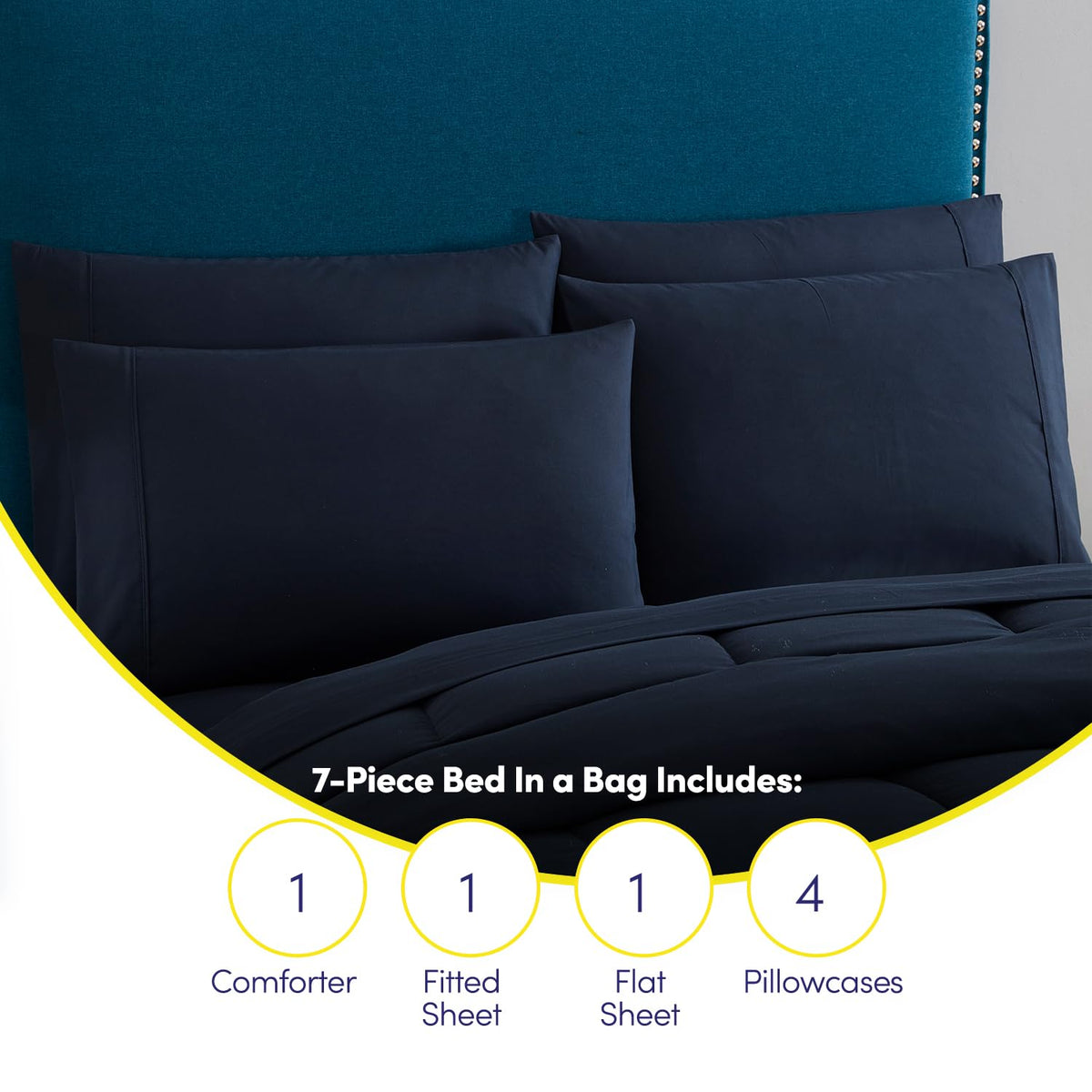 Sweet Home Collection wrinkle-resistant bedding maintains a fresh look