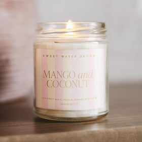Sweet Water Decor stylish candle that complements modern living room decor.