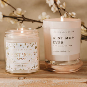 Sweet Water Decor Best Mom Ever candle gift-ready packaging for moms.