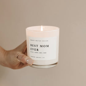 Sweet Water Decor Best Mom Ever candle scent profile featuring jasmine and sea salt.