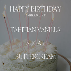 Sweet Water Decor candle packaging showcases elegant birthday gift presentation.