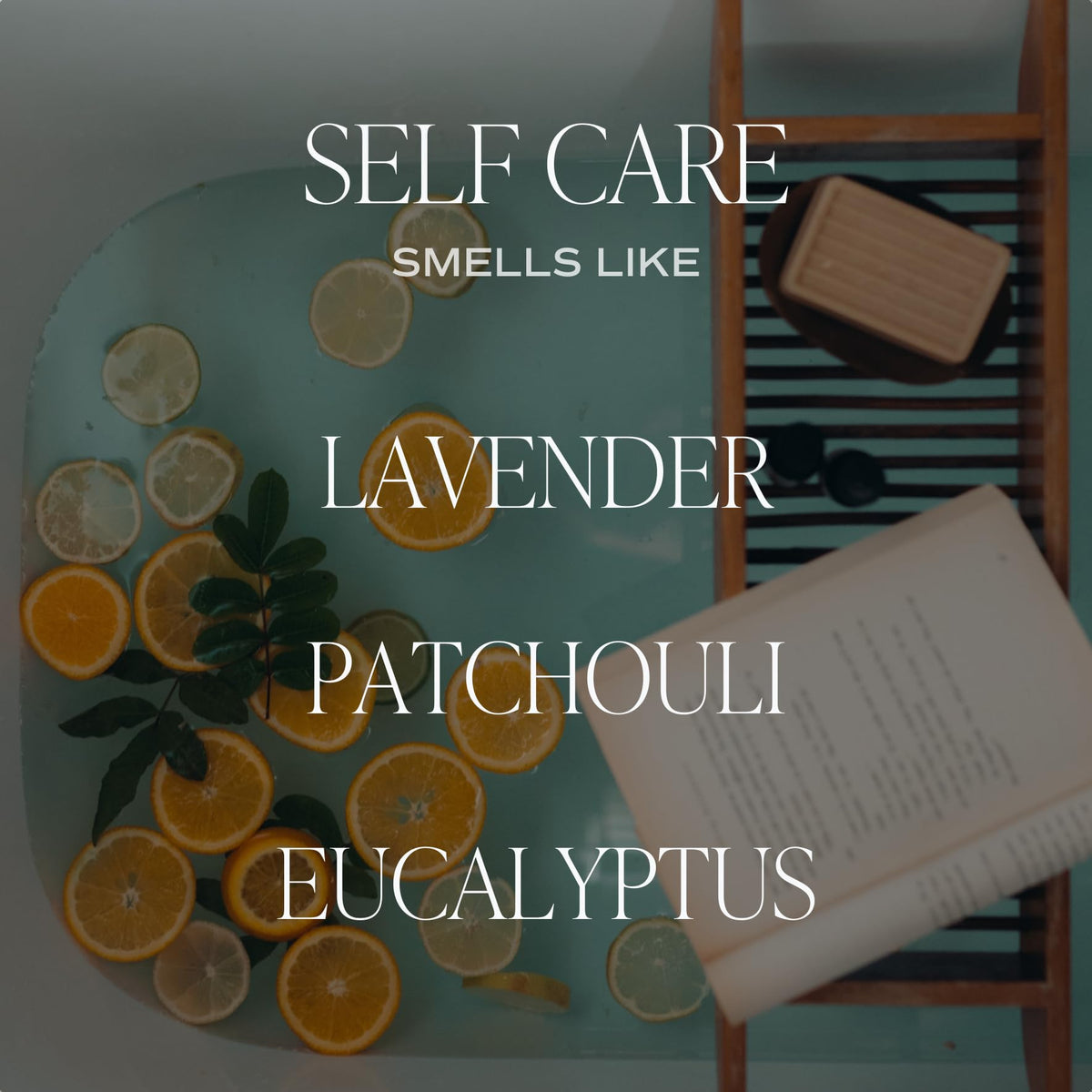 Closeup of patchouli lavender eucalyptus scent from Sweet Water Decor candle