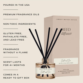 Sweet Water Decor glass diffuser bottle blends with modern decor while offering a lasting fragrance.