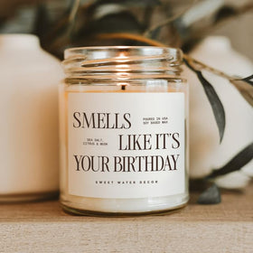 Sweet Water Decor 9 oz candle featuring soy wax blend and lead-free wick