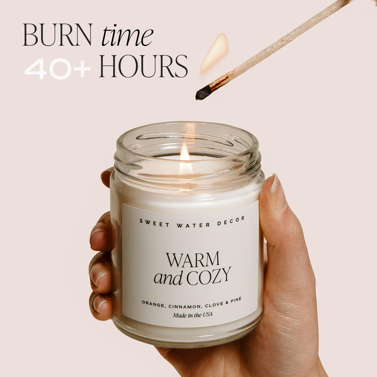 Sweet Water Decor Soy candle offers calm and focus.