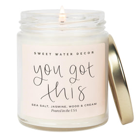 Sweet Water Decor You Got This candle in a jar inspires calm with an uplifting message.