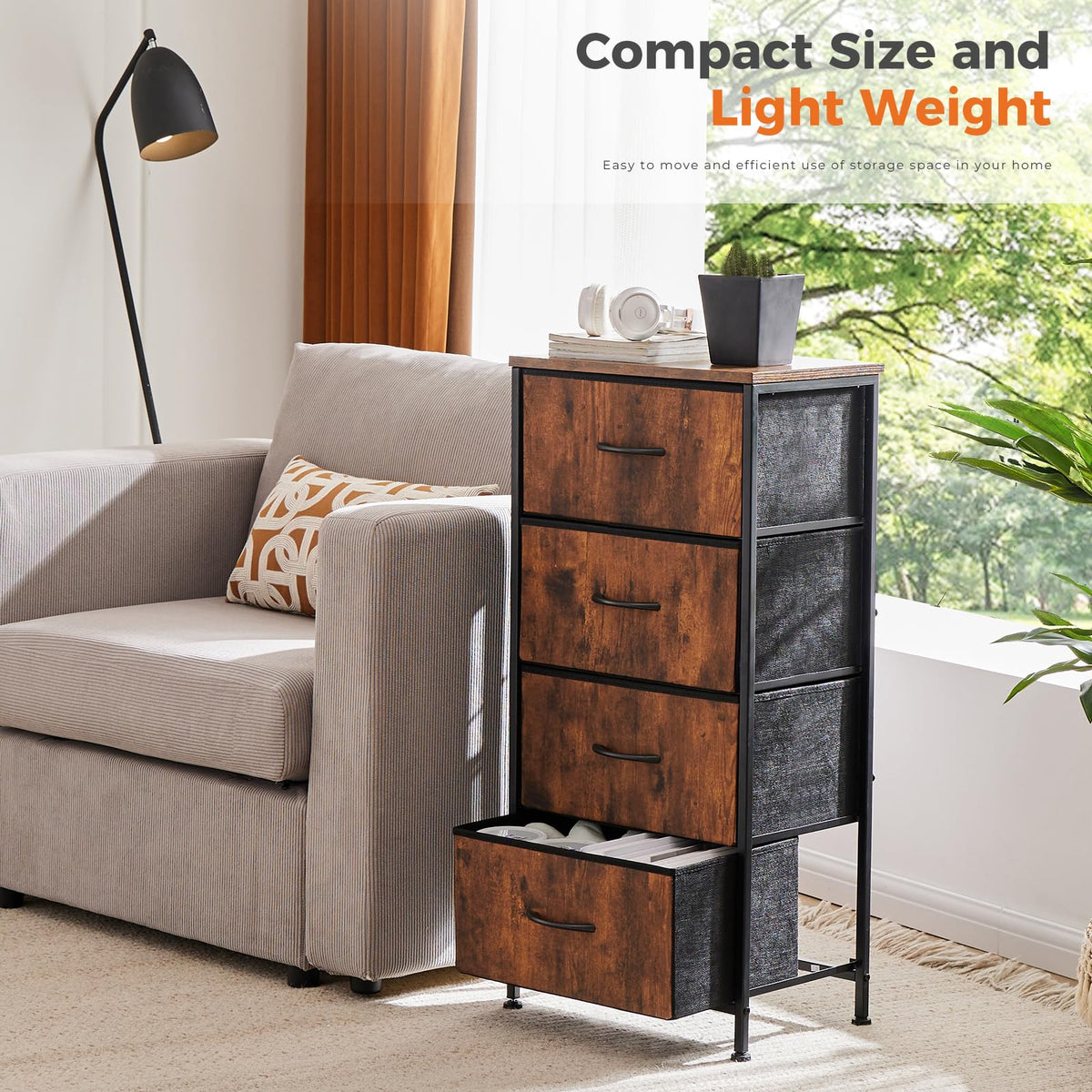 Sweetcrispy adjustable legs keep the dresser level on uneven floors.