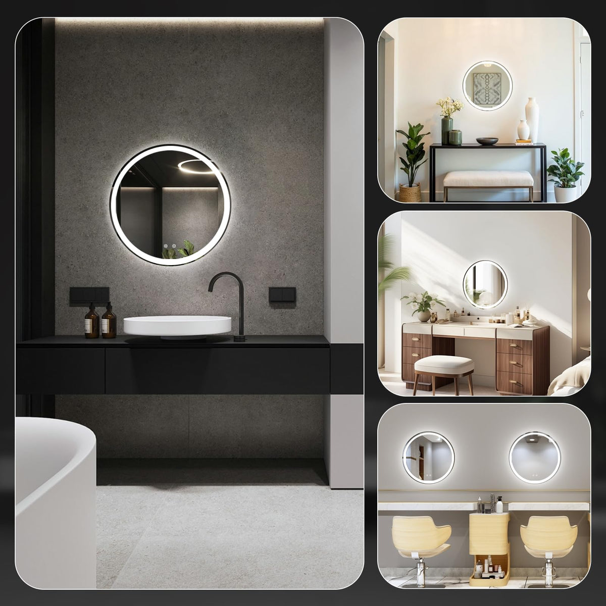 Sweetcrispy anti-fog shower mirror keeps the surface clear after bathing.