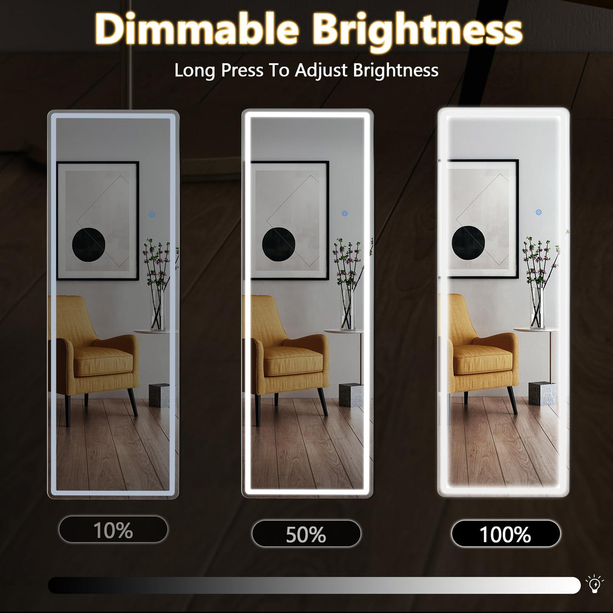 Sweetcrispy bedroom dressing room mirror offers full-body view.