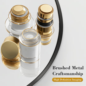 Sweetcrispy brushed aluminum frame mirror designed for humidity resistance.