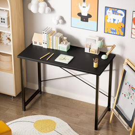 Sweetcrispy desk packaging shows included tools and manual for quick assembly.
