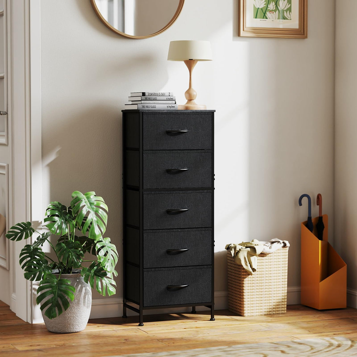 Sweetcrispy fabric drawers offering organized storage with fade-resistant handles
