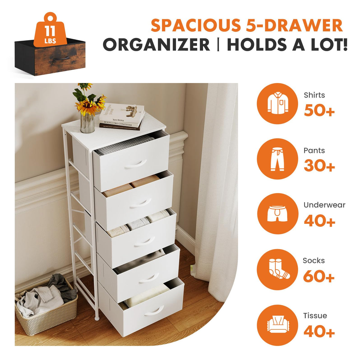 Sweetcrispy dresser steel back frame provides stable support for tall storage.
