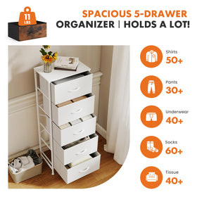 Sweetcrispy dresser steel back frame provides stable support for tall storage.