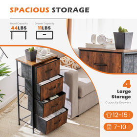 Sweetcrispy dresser with steel frame and wood top for durable daily use.