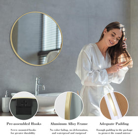 Sweetcrispy easy-install hardware enables quick, tool-free mounting over sink or vanity.