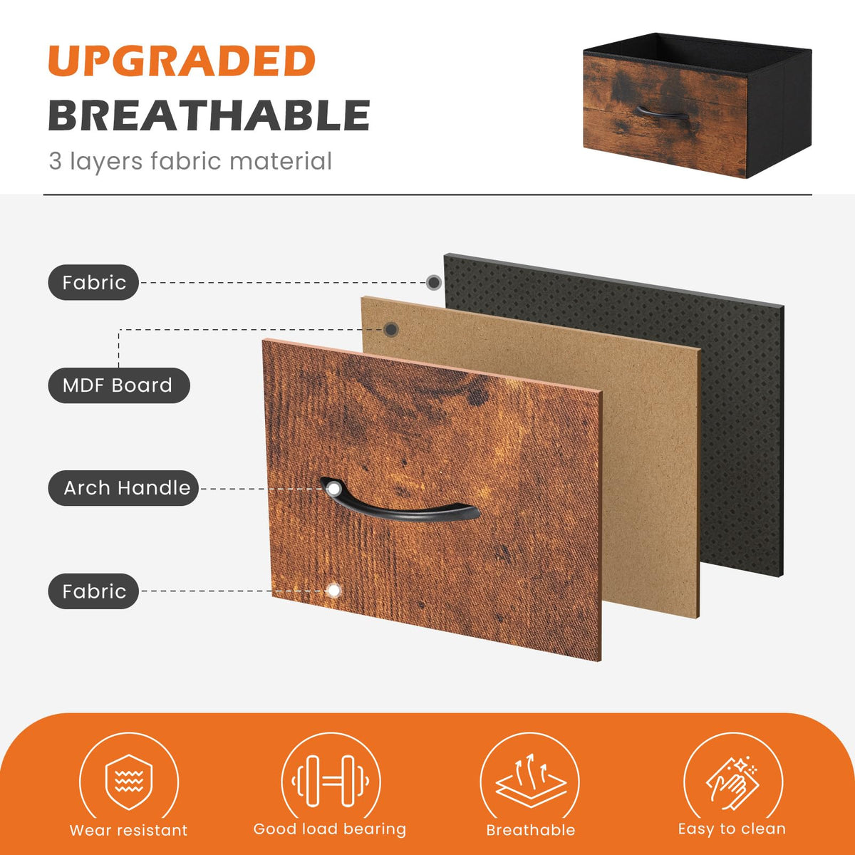 Sweetcrispy smooth, easy-pull handles for hassle-free access.