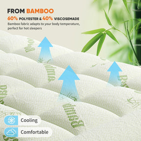 Sweetcrispy elastic edges fit mattresses up to 16 inches for a snug finish