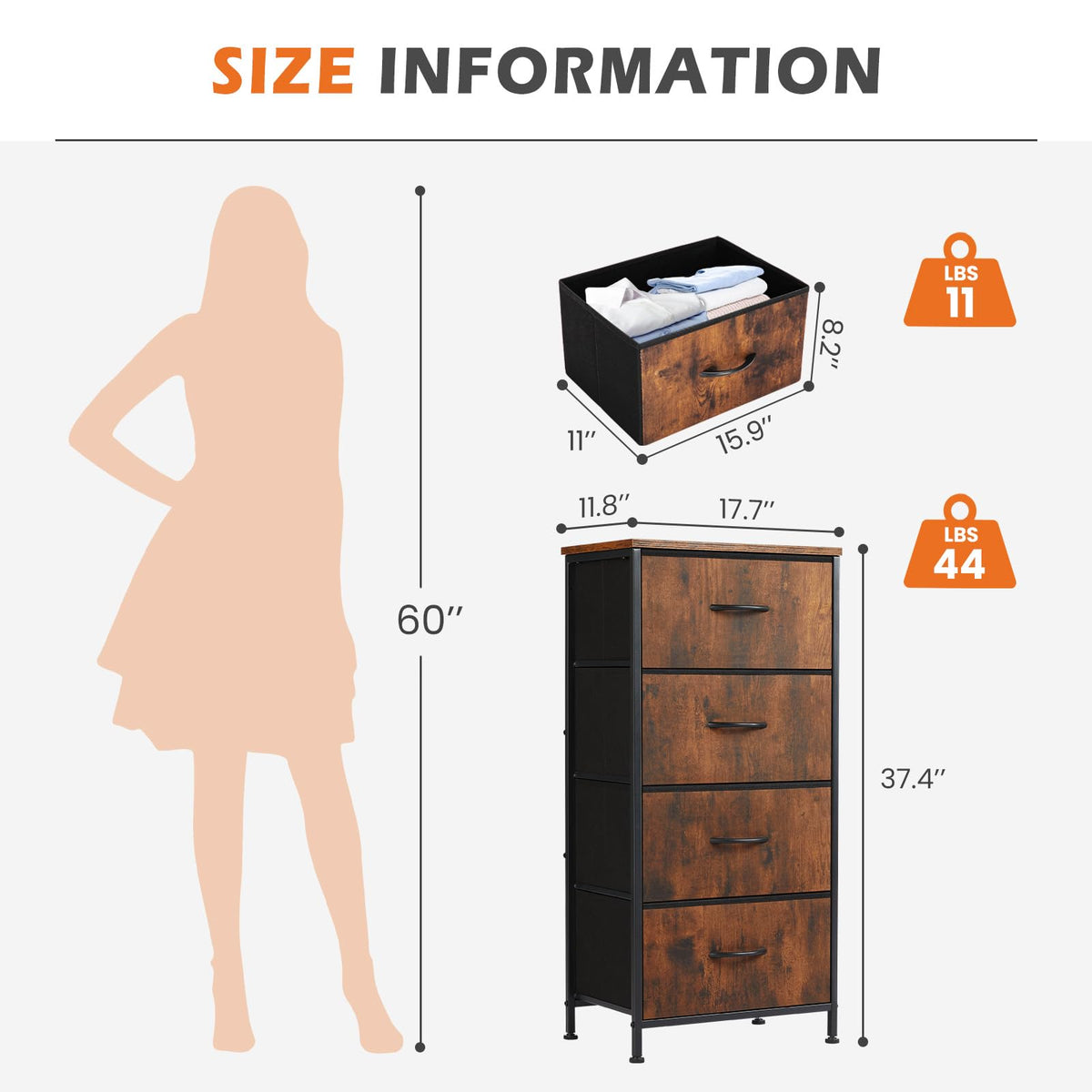 Sweetcrispy fabric drawers organize clothes, accessories, and essentials efficiently.
