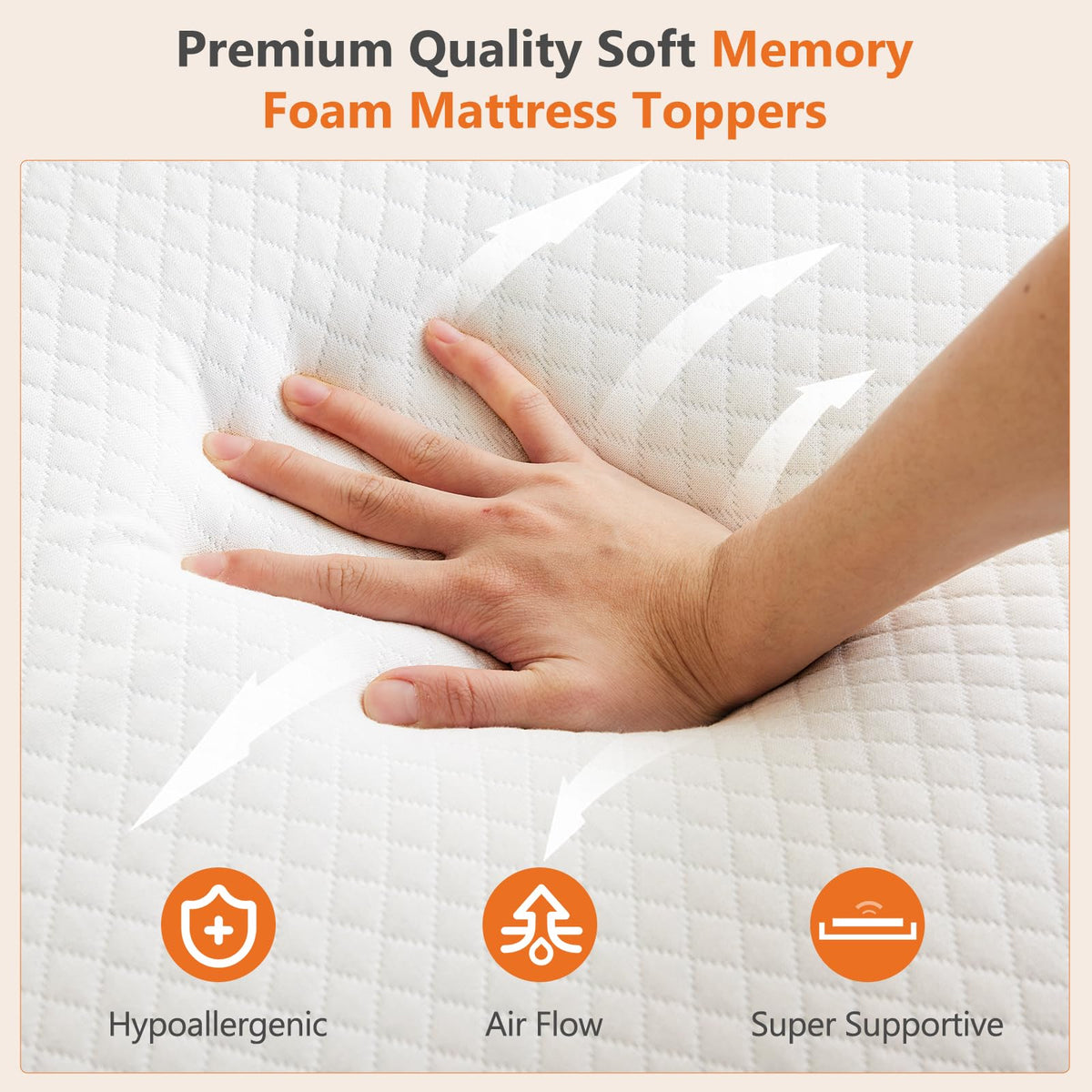 Sweetcrispy gel-infused cooling layer shown with refreshing sleep temperature balance.