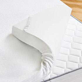 Sweetcrispy Mattress Topper Full top view on a bed for plush comfort