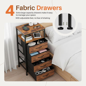 Sweetcrispy nightstand adjustable feet keep it level on uneven floors