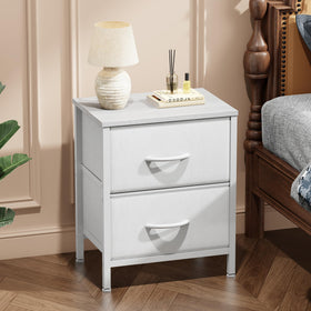 Sweetcrispy nightstand pair with drawers open for easy access